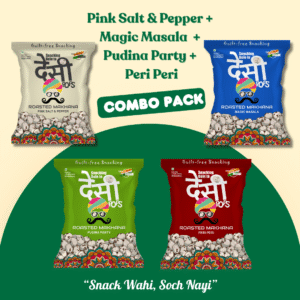 roasted makhana combo, healthy makhana snacks, flavored fox nuts